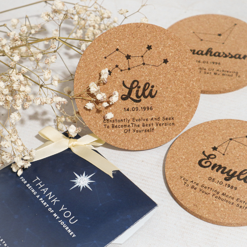 Step aside, boring gifts. Here comes your showstopper for this Eid celebration with our engravable Cork Coasters!